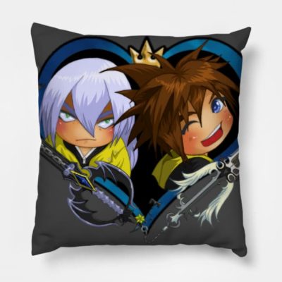 Chibi Sora X Riku Throw Pillow Official Kingdom Hearts Merch