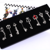 8 Pcs set Cartoon Game Kingdom Hearts Sora Keyblade Weapon Keychain Necklace Pendant Set Fans Collection 2 - Kingdom Hearts Merch