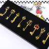 8 Pcs set Cartoon Game Kingdom Hearts Sora Keyblade Weapon Keychain Necklace Pendant Set Fans Collection 5 - Kingdom Hearts Merch