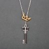 Hot Game Jewelry Kingdom Hearts Sora Key Keyblade Crown Heart Choker Necklace Handmade Costume Key Charm 5 - Kingdom Hearts Merch