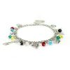 Kingdom Hearts Charm Bracelet Gems Metal Crystal Beads Crown Bracelet Key Love Heart Pendant Bracelets for 5 - Kingdom Hearts Merch