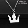 Kingdom Hearts Silver Plated Royal Crown Pendant Necklace Cheap Wholesale Fashion Sora Chain Necklace For Women 3 - Kingdom Hearts Merch