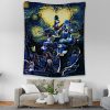 Kingdom Hearts Starry Night Tapestry Vertical Couch Mockup - Kingdom Hearts Merch