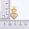 Nidin New Creative Design Kingdom Heart Crown Pendant Handmade Zircon Women Charm Necklace Ornament Novelty Gifts 1 - Kingdom Hearts Merch