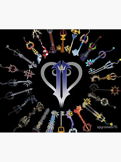 Kingdom Hearts Merch 2 Keyblades Tapestry Official Kingdom Hearts Merch