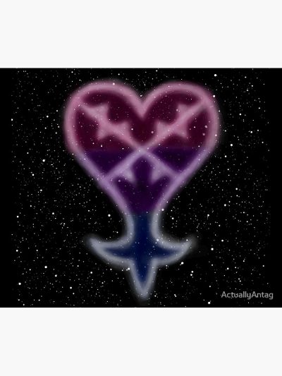 Kingdom Hearts Merch - Cosmic Bisexual Pride Heartless Symbol Tapestry Official Kingdom Hearts Merch