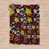 Kingdom Hearts Merch Crayon Style Pattern - Bright Throw Blanket Official Kingdom Hearts Merch