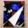 Kingdom Hearts Merch Drawing Style Dark Throw Blanket Official Kingdom Hearts Merch