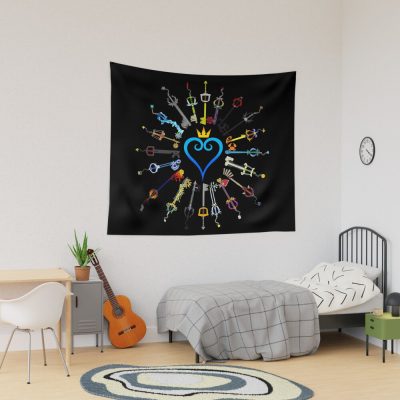 Kingdom Hearts Merch Keyblades Tapestry Official Kingdom Hearts Merch