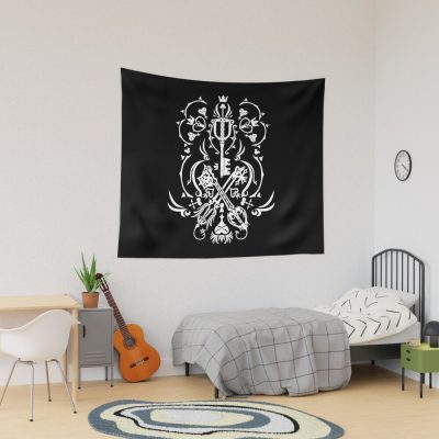 Kingdom Hearts Merch - Black Classic Tapestry Official Kingdom Hearts Merch