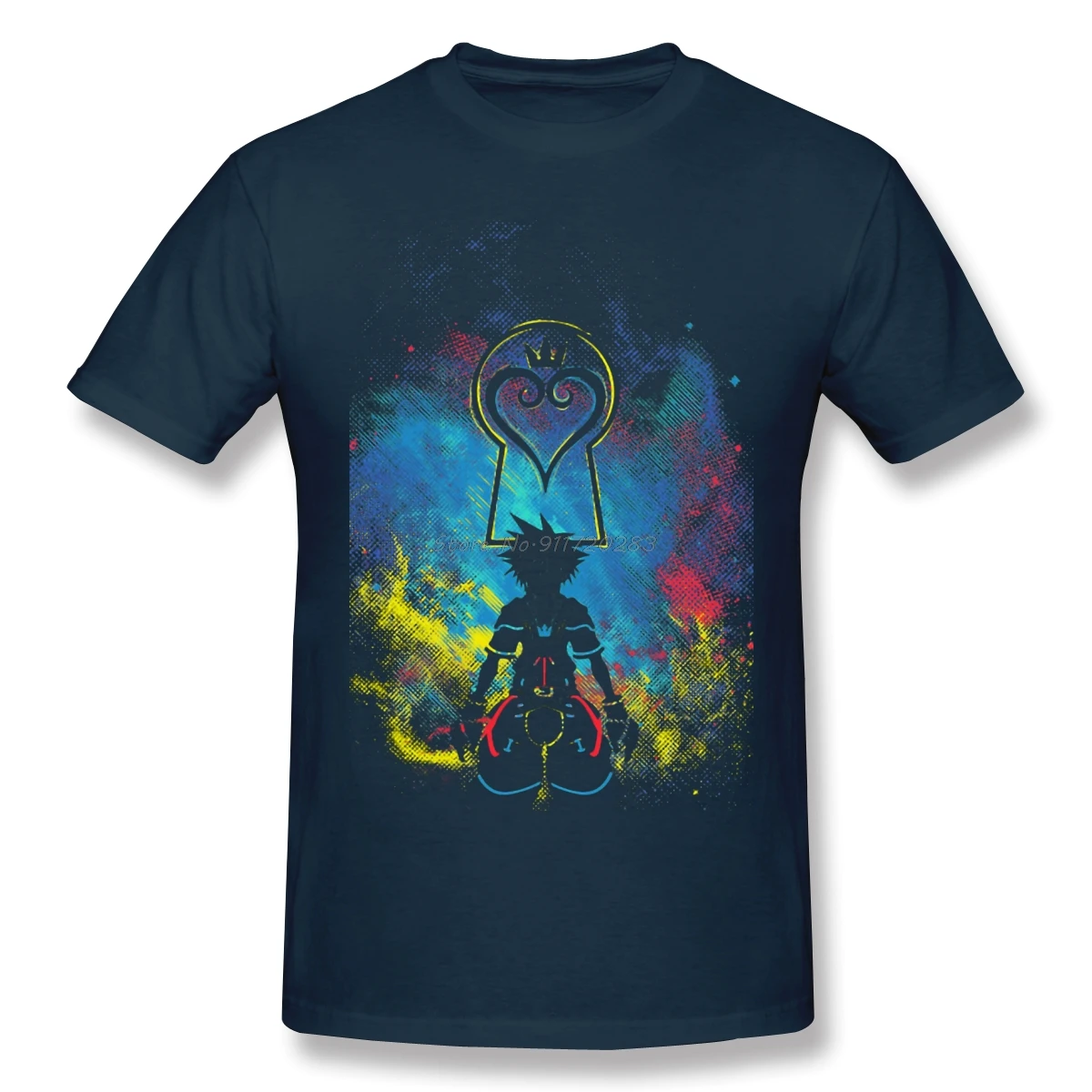 kf H2ad2237168824516aa91a615883e37ae4 Kingdom Hearts Men Cotton T Shirt Graphic Plus Size Kingdom Art Oversized Tops Casual Tees Harajuku - Kingdom Hearts Merch