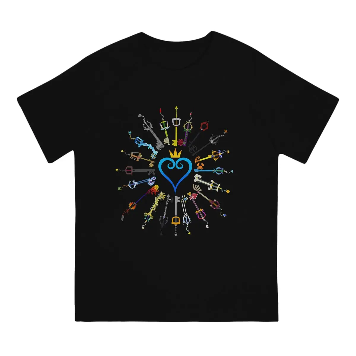 kf S95210a137ed242ff8b1d0b7afa56cae8t Keyblades Hip Hop TShirt Kingdom Hearts Leisure T Shirt Summer Stuff For Adult - Kingdom Hearts Merch